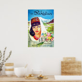 Pakistan, Mädchen aus dem Hunza-Tal, Jahrgangsreis Poster (Küche)