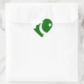 Pakistan Map Flag Herz-Aufkleber (Tasche)