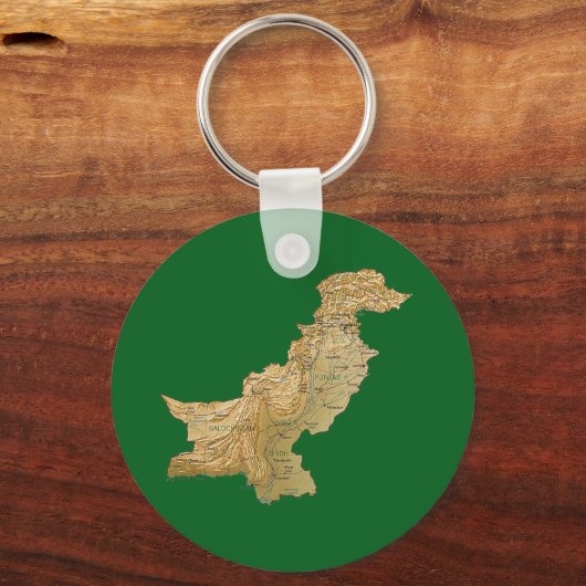 Pakistan Map Schlüsselanhänger (Vorderseite)
