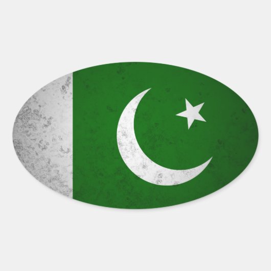 Pakistan Ovaler Aufkleber (Vorderseite)