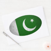 Pakistan Ovaler Aufkleber (Umschlag)