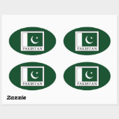 Pakistan Ovaler Aufkleber (Blatt)