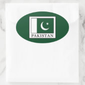 Pakistan Ovaler Aufkleber (Tasche)