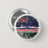 Pakistan Pakistani Australian Australia Tree Roots Button (Vorne & Hinten)