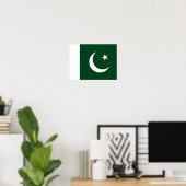 Pakistan - pakistanische Flagge Poster (Heimbüro)