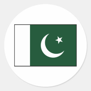 Pakistan - pakistanische Flagge Runder Aufkleber