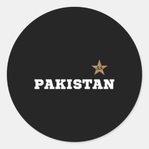 Pakistan Pakistanische Flagge Stern Cricket Männer Runder Aufkleber