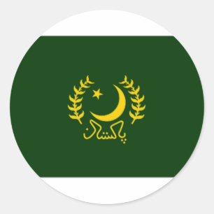 Pakistan-Präsident Flag Runder Aufkleber