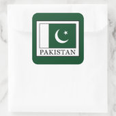 Pakistan Quadratischer Aufkleber (Tasche)