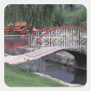 Pakistan, Region Skardu. Shangri-La-Lodge Quadratischer Aufkleber