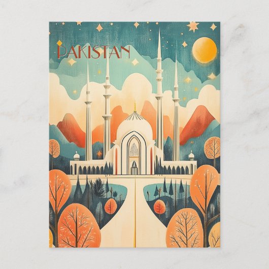 Pakistan Reisen Postkarte (Vorderseite)