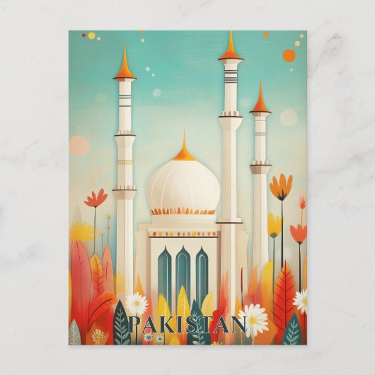 Pakistan Reisen Postkarte (Vorderseite)