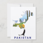 Pakistan Reiseplakatkarte (Vorderseite)