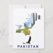 Pakistan Reiseplakatkarte (Rückseite)
