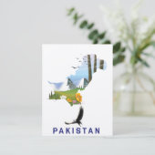 Pakistan Reiseplakatkarte (Stehend Vorderseite)