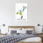 Pakistan Reiseplakatkarte Leinwanddruck (Insitu (Schlafzimmer))