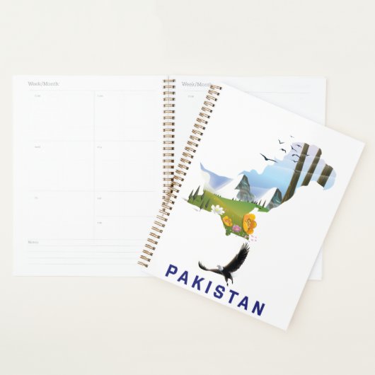 Pakistan Reiseplakatkarte Planer (Anzeige)