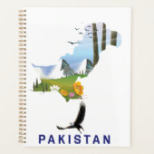 Pakistan Reiseplakatkarte Planer (Vorderseite)