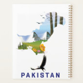 Pakistan Reiseplakatkarte Planer (Rückseite)