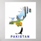 Pakistan Reiseplakatkarte Poster (Vorne)