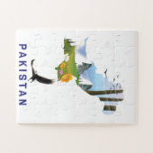 Pakistan Reiseplakatkarte Puzzle (Horizontal)