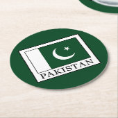 Pakistan Runder Pappuntersetzer (Angewinkelt)