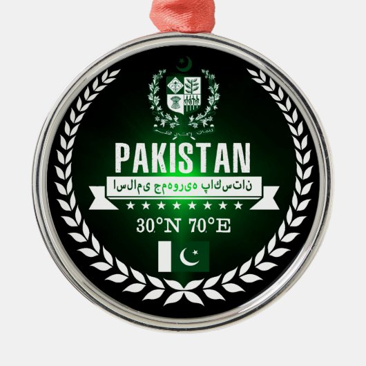 Pakistan Silbernes Ornament (Vorne)