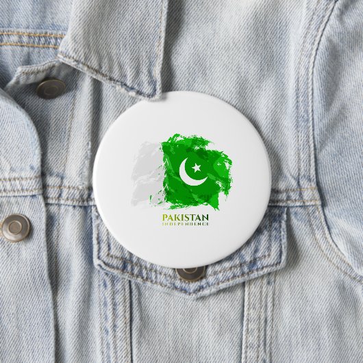 Pakistan Tag der Unabhängigkeit Button (Beispiel)
