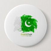 Pakistan Tag der Unabhängigkeit Button (Vorderseite)