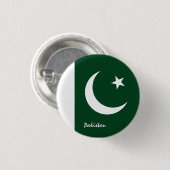 Pakistan-Taste, patriotische pakistanische Flaggen Button (Vorne & Hinten)