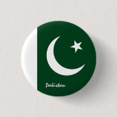 Pakistan-Taste, patriotische pakistanische Flaggen Button (Vorderseite)