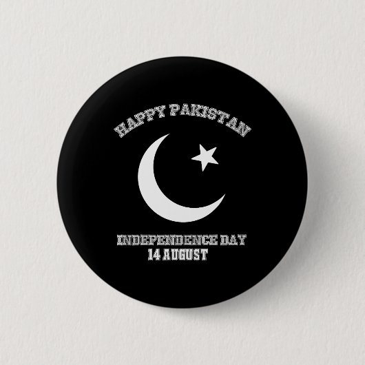 Pakistan Unabhängigkeitstag 14 August Button (Vorderseite)