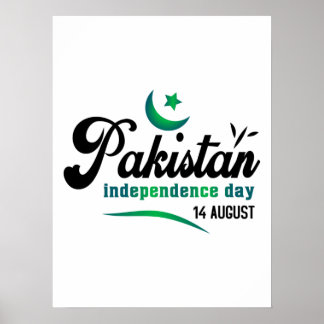 Pakistan Unabhängigkeitstag 14 August Poster