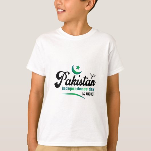 Pakistan Unabhängigkeitstag 14 August T-Shirt (Vorderseite)
