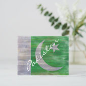 Pakistan unter pakistanischer Flagge leidet Postkarte (Stehend Vorderseite)