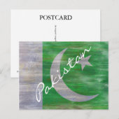 Pakistan unter pakistanischer Flagge leidet Postkarte (Vorne/Hinten)