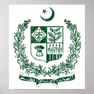 Pakistan-Wappen Poster