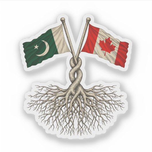 Pakistani-Canadian Aufkleber (Vorderseite)