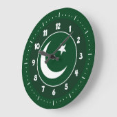 Pakistani flag clocks große wanduhr (Winkel)