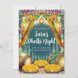 Pakistani Hochzeitseinladung & Digitale Mehndi-Ein Einladung