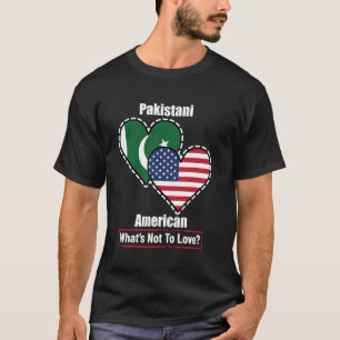 Pakistanische amerikanische Herzflags Was nicht zu T-Shirt