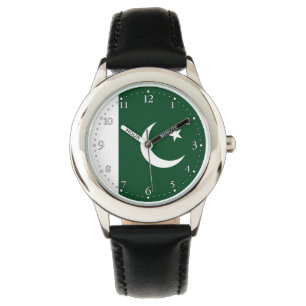 pakistanische Flagge Armbanduhr