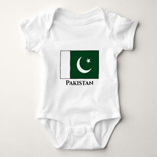 pakistanische Flagge Baby Strampler (Vorderseite)