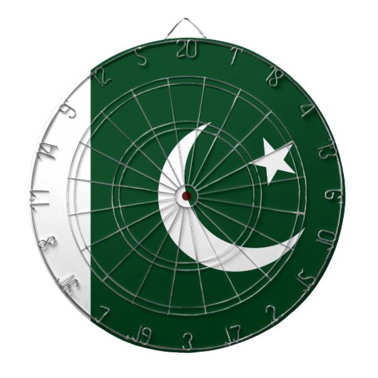 Pakistanische Flagge Dartboard Dartscheibe (vorne)