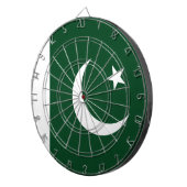 Pakistanische Flagge Dartboard Dartscheibe (Vorderseite rechts)