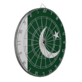 Pakistanische Flagge Dartboard Dartscheibe (Vorderseite Links)