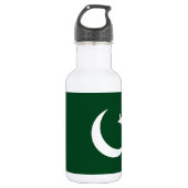 pakistanische Flagge Edelstahlflasche (Vorderseite)
