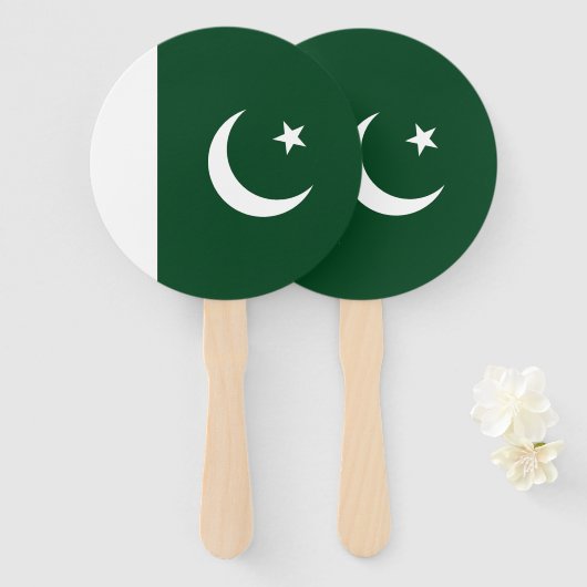 pakistanische Flagge Fächer (Vorne und Hinten)