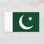 Pakistanische Flagge, Flagge Pakistans Visitenkarte (Vorderseite)