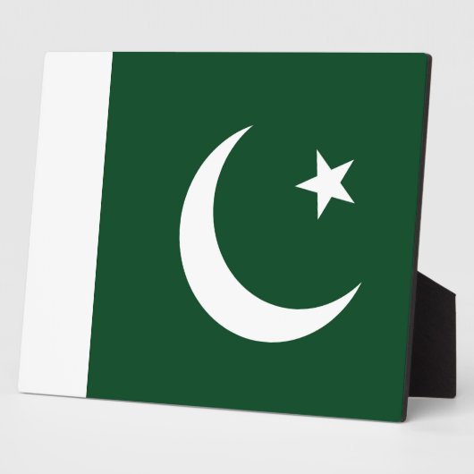 Pakistanische Flagge Fotoplatte (Seite)